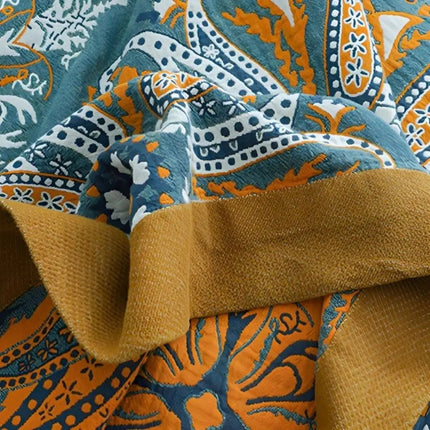 Double Layer Cotton Blanket with Geometric Print – image 6