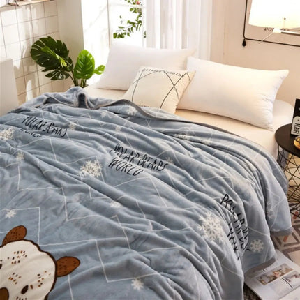 Flannel Throw Blanket, Lightweight Soft Blanket for Bed and Sofa