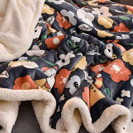 Throw Blanket for Bed and Sofa, Cozy Blanket with Floral Design – image 5