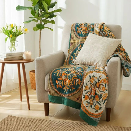 Cotton Blanket for Bed, Breathable Bed Cover for All Seasons – image 7