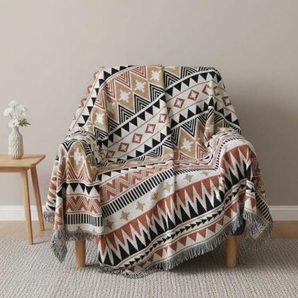Geometric Throw Blanket for Couch, Outdoor Picnic Blanket in 10 Sizes – image 7