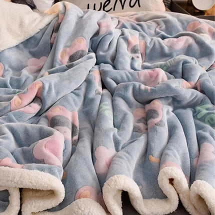 Thick Soft Blanket for Winter, Cozy Blanket with Floral Design – image 7