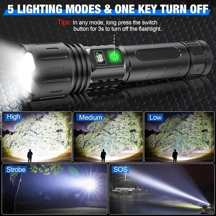 Blaze Tactical Flashlight | 100,000 Lumens, Waterproof, Rechargeable 2