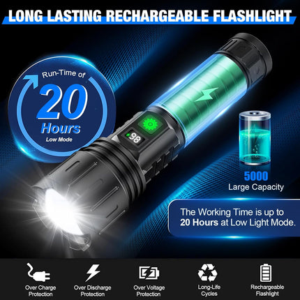 Blaze Tactical Flashlight | 100,000 Lumens, Waterproof, Rechargeable 4