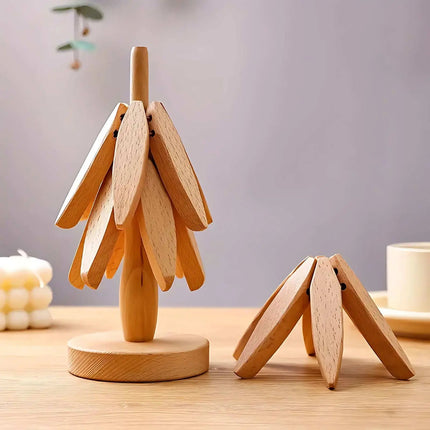 Drink Coasters, Wooden Coasters with Holder