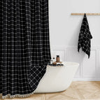 Black checked / 90x180 cm