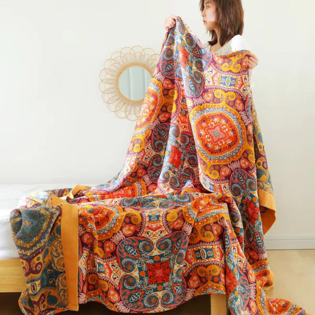 Boho Collection | Reversible Cooling Blanket with Moisture-Wicking Technology | Soft Cotton for Year-Round Comfort 0