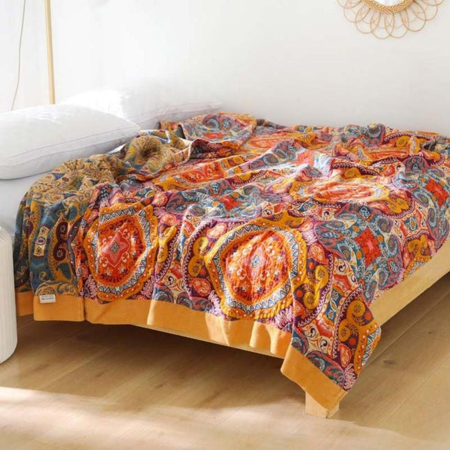 Boho Collection | Reversible Cooling Blanket with Moisture-Wicking Technology | Soft Cotton for Year-Round Comfort 1