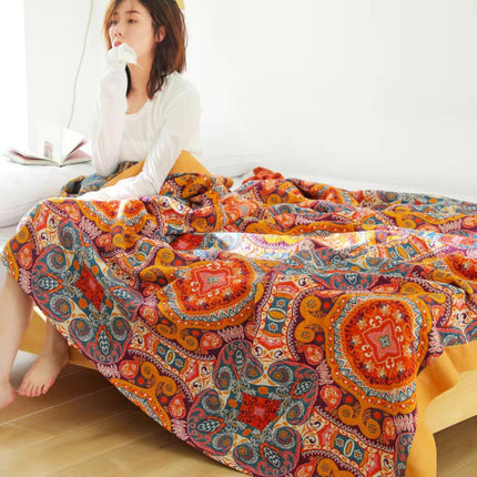 Boho Collection | Reversible Cooling Blanket with Moisture-Wicking Technology | Soft Cotton for Year-Round Comfort 6