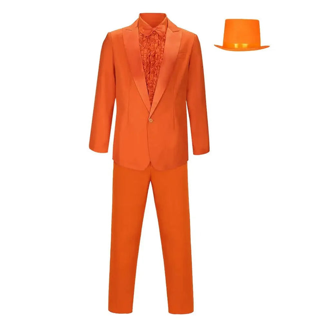 Bold Party Look | Men's Formal Suit Costume with Matching Hat | Perfect for Themed Events 0