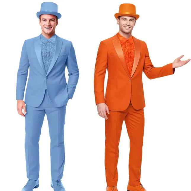 Bold Party Look | Men's Formal Suit Costume with Matching Hat | Perfect for Themed Events 1