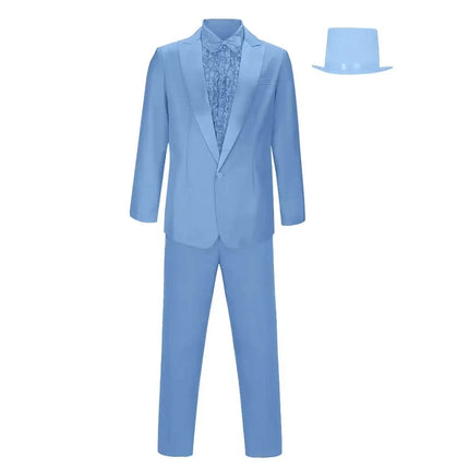 Bold Party Look | Men's Formal Suit Costume with Matching Hat | Perfect for Themed Events 3