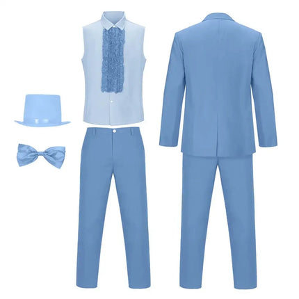 Bold Party Look | Men's Formal Suit Costume with Matching Hat | Perfect for Themed Events 4
