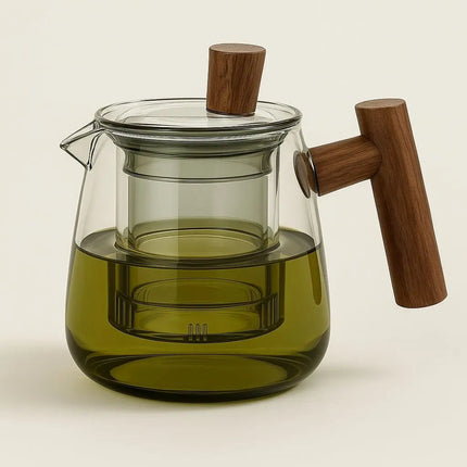 Glass Teapot with Infuser, Small Tea Maker for Loose Leaf Tea – image 9