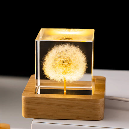 Botanical Night Light | LED Table Lamp with Unique Dandelion Design | Enchanting Illumination for Bedrooms and Living Rooms 0