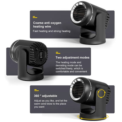 BowLift | 12V Portable Car Heater with 360° Rotation & PTC Heating Technology | Versatile Comfort for All Seasons 7