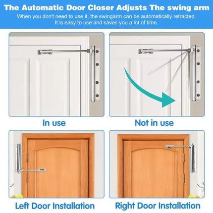 BowLift | Automatic Door Closer with Adjustable Force & Silent Operation | Self-Closing Solution for Enhanced Safety 3