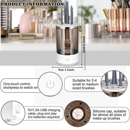 BowLift | Electric Makeup Brush Cleaner with Sonic Vibration | Deep Cleaning for Flawless Skin 2