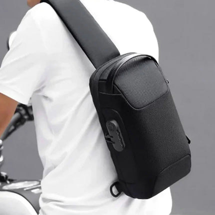 Bowlift | Black Shoulder Bag with Waterproof Material & Anti-Theft Lock | Stylish Design for Everyday Use 5
