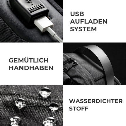 Bowlift | Black Shoulder Bag with Waterproof Material & Anti-Theft Lock | Stylish Design for Everyday Use 6