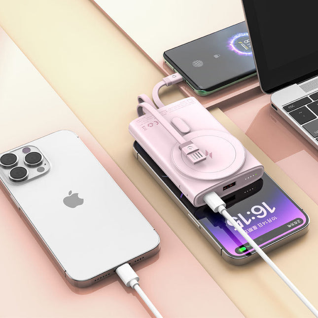 Bowlift | Portable High-Performance Power Bank with Cable Management | Fast Charging for Mobile Devices 0