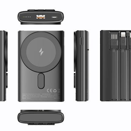 Bowlift | Portable High-Performance Power Bank with Cable Management | Fast Charging for Mobile Devices 8
