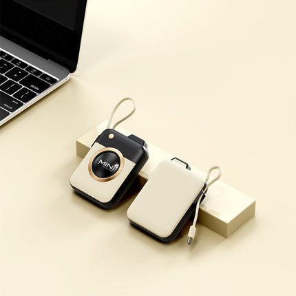 Bowlift | Portable Mini Power Bank with Built-In Charging Cable | Compact Design for On-the-Go Charging 5