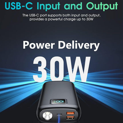 Bowlift | Portable Power Bank with Digital Display & LED Lamp | High Capacity for On-the-Go Charging 4