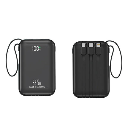 Bowlift | Portable Power Bank with Fast Charging & Built-in Cables | Compact Design for On-the-Go Charging 0