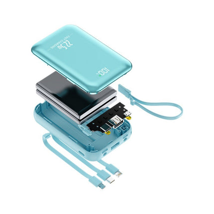 Bowlift | Portable Power Bank with Fast Charging & Built-in Cables | Compact Design for On-the-Go Charging 1