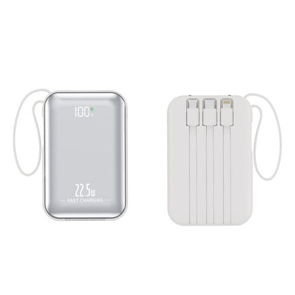 Bowlift | Portable Power Bank with Fast Charging & Built-in Cables | Compact Design for On-the-Go Charging 3