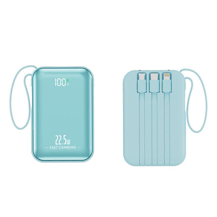 Bowlift | Portable Power Bank with Fast Charging & Built-in Cables | Compact Design for On-the-Go Charging 6