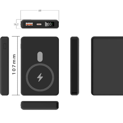 Bowlift | Portable Power Bank with Induction Charging & Digital Display | High Capacity for On-the-Go Charging 4