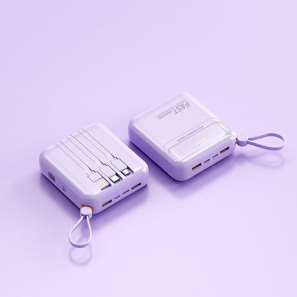 Bowlift | Portable Power Bank with Integrated Cables & Digital Display | Compact Charging Solution for On-the-Go 3