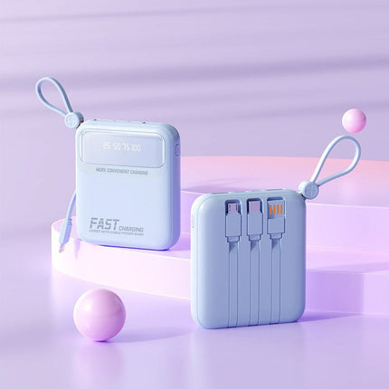 Bowlift | Portable Power Bank with Integrated Cables & Digital Display | Compact Charging Solution for On-the-Go 7
