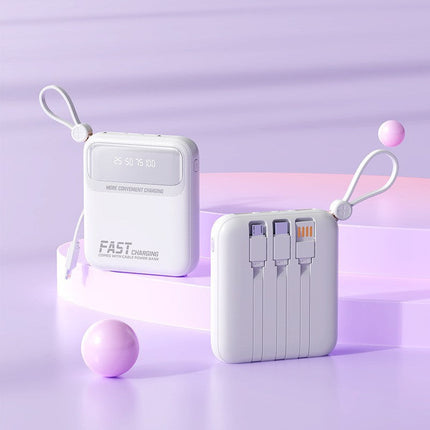 Bowlift | Portable Power Bank with Integrated Cables & Digital Display | Compact Charging Solution for On-the-Go 8