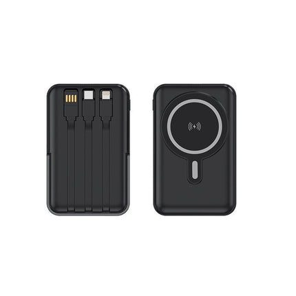Bowlift | Portable Power Bank with Integrated Charging Cable & Wireless Charging | High Capacity for On-the-Go Convenience 2