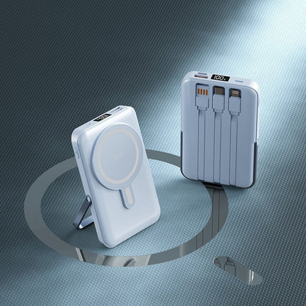 Bowlift | Portable Power Bank with Integrated Charging Cable & Wireless Charging | High Capacity for On-the-Go Convenience 5