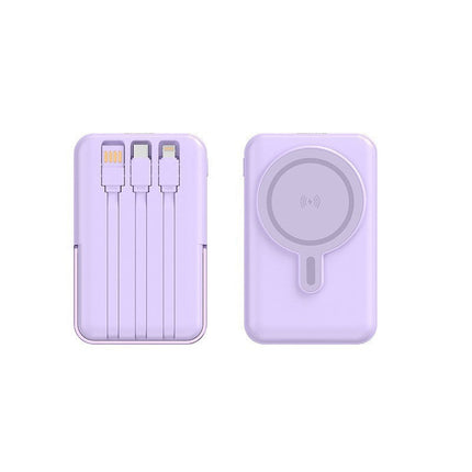 Bowlift | Portable Power Bank with Integrated Charging Cable & Wireless Charging | High Capacity for On-the-Go Convenience 6