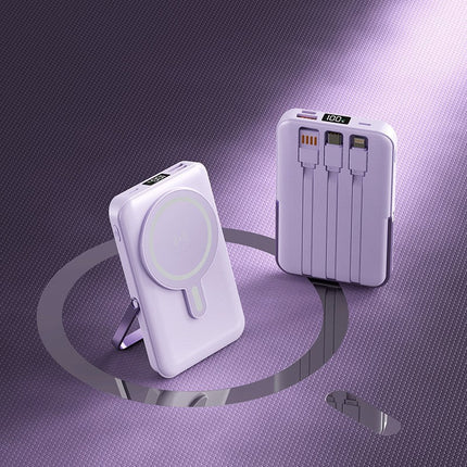 Bowlift | Portable Power Bank with Integrated Charging Cable & Wireless Charging | High Capacity for On-the-Go Convenience 7
