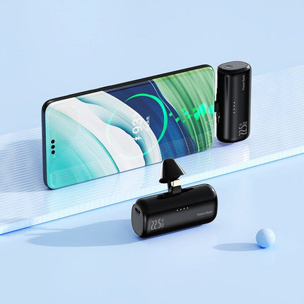 Bowlift | Portable Power Bank with Integrated Lightning Connector & Fast Charging | Compact Design for On-the-Go Charging 4