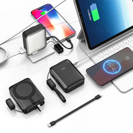 Bowlift | Portable Power Bank with Magnetic Charger & LED Display | Efficient Charging for On-the-Go 1
