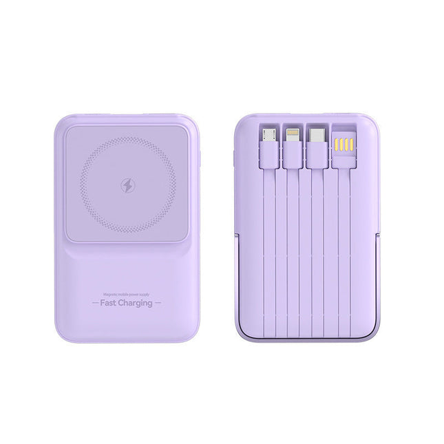 Bowlift | Portable Power Bank with Magnetic Charging Technology & Integrated Cable Management | Fast Charging for On-the-Go Convenience 0