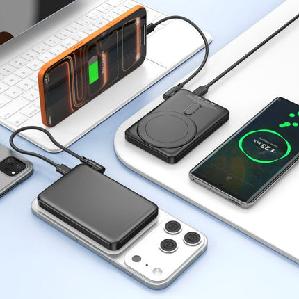 Bowlift | Portable Power Bank with Wireless Charging & Digital Display | Compact Design for On-the-Go Charging 4