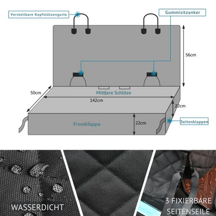Bowlift | Waterproof Dog Car Seat Cover with Scratch-Resistant Design | Durable Protection for Your Vehicle 5
