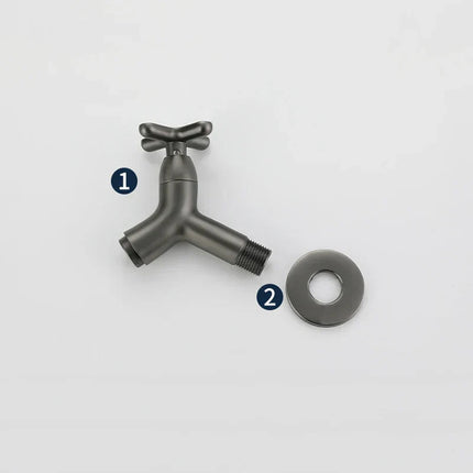 BrassFlow | Wall-Mounted Kitchen Faucet in Solid Brass with Ergonomic Handle | Durable Design for Modern Spaces 1