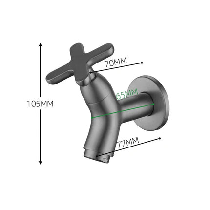 BrassFlow | Wall-Mounted Kitchen Faucet in Solid Brass with Ergonomic Handle | Durable Design for Modern Spaces 3