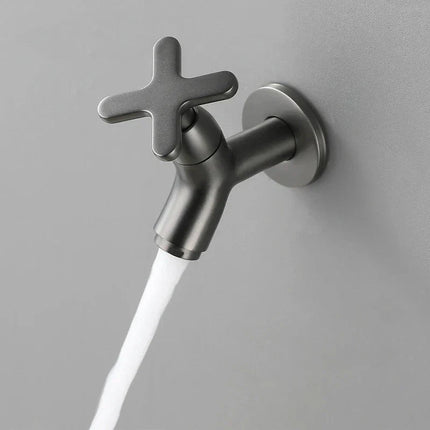 BrassFlow | Wall-Mounted Kitchen Faucet in Solid Brass with Ergonomic Handle | Durable Design for Modern Spaces 5
