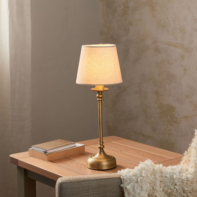 BrassLume | Portable LED Touch Table Lamp with 3-Stage Dimmer | Elegant Design for Versatile Lighting 0