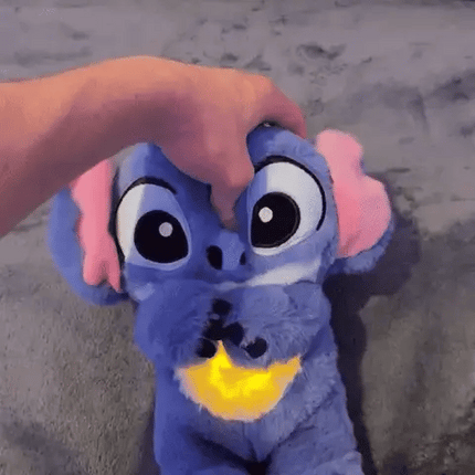 Breathing Stitch Plush Toy with Luminous Belly & Soothing Lullaby | Comforting Companion for All Ages 2
